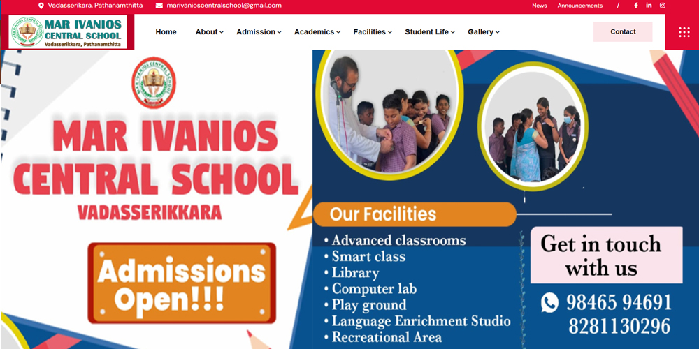 Mar Ivanios School Vadasserikara, Pathanamthitta